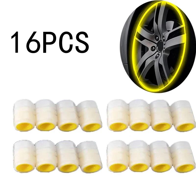 4-20PCS Luminous Car Tire Valve Cap Fluorescent Night Glowing Decor Motorcycle Bike Wheel Nozzle Dustproof Tyre Valve Stem Caps Stem Caps1