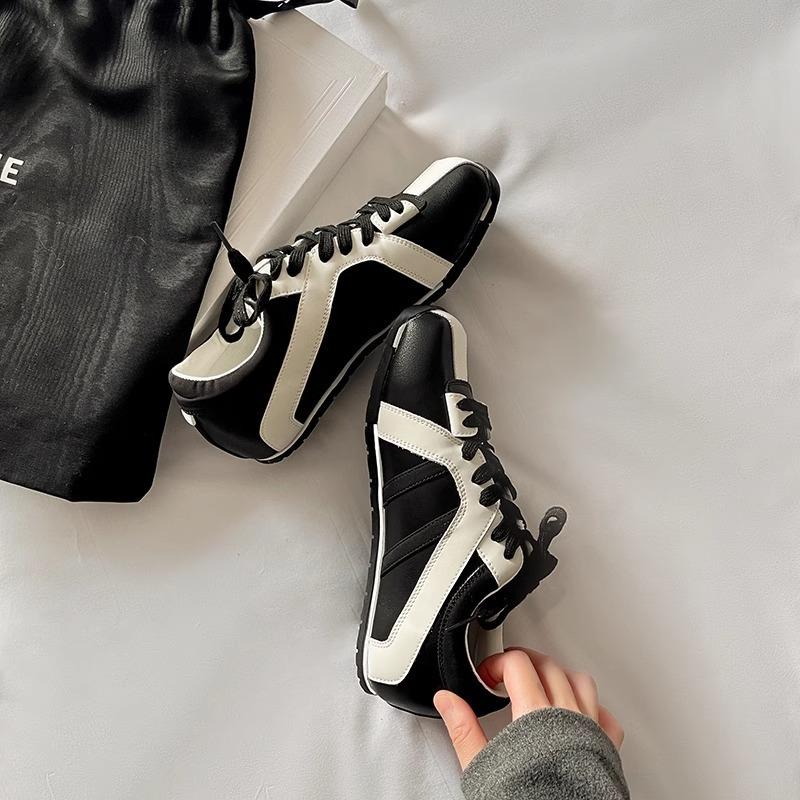 Red women's sports casual retro color matching platform zebra shoes new in spring and autumn