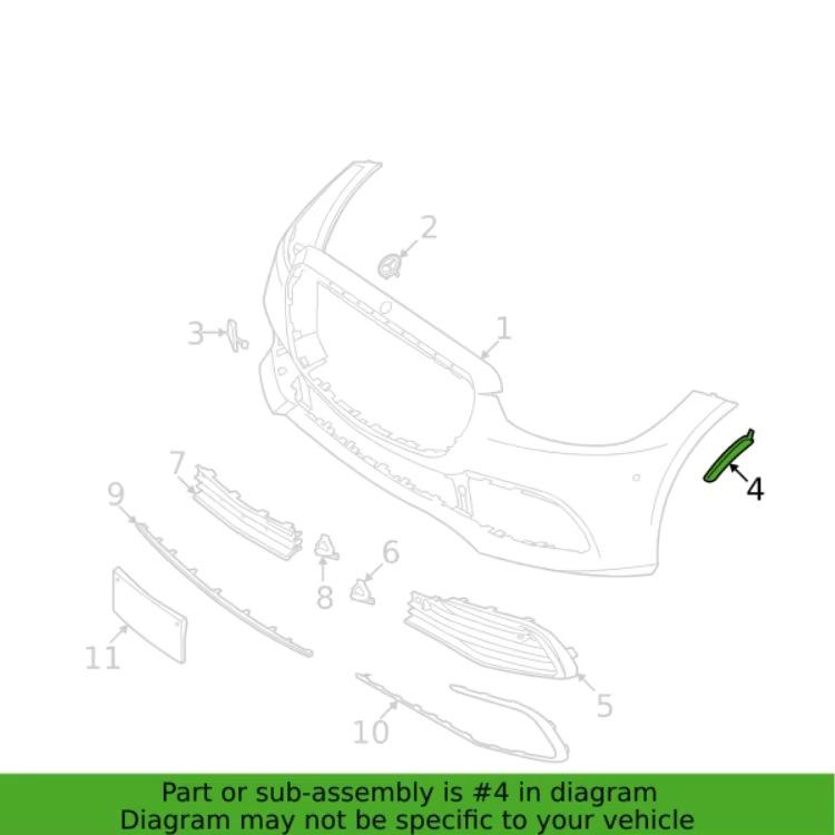 Front Bumper Reflectors for Mercedes-Benz S-Class W223 (2021+)