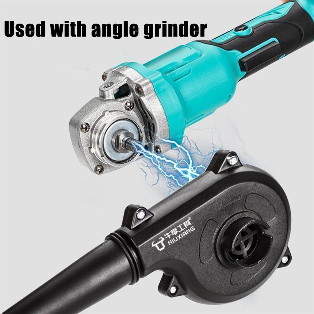 Miniblåser vinkelsliper endret til blåsekompakt for oppblåsing, blåsing av blader, støv, blåsetilbehør til bilrengjøringsmaskin