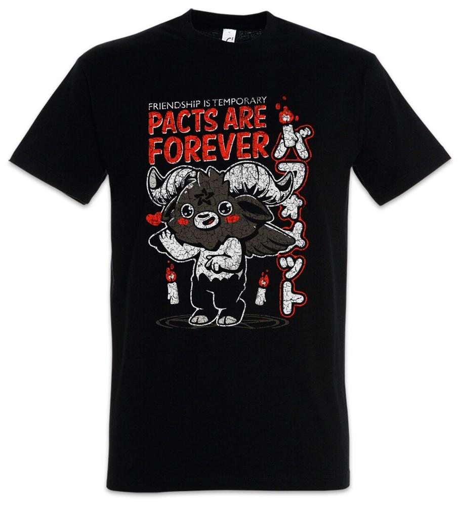 

Pacts Are Forever T-Shirt Satanism Goat Fun Satan Devil Friendship 666 Demon S
