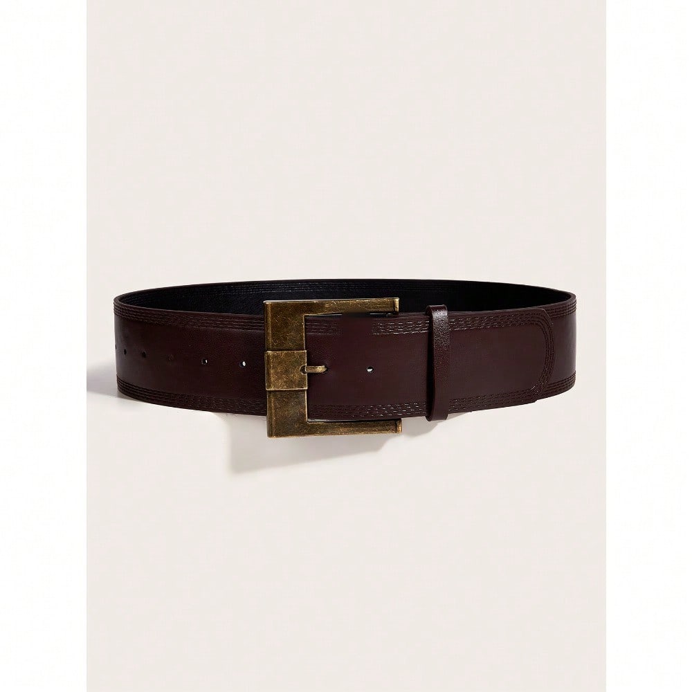 Vintage Maillard Stijl Brede Versie Riem Dames Taille en Dunne Bijpassende Rok