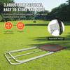 Folding Lacrosse Rebounder for Backyard, 3x4 Ft Volleyball Bounce Back Net, Pitchback Throwback Baseball Softball Return Training Screen, Adjustable