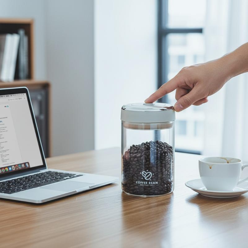 New Vacuum Food Grade Coffee Bean Sealed Jar With Date Tracker Waking Bean Valve Storage Containers For Grain Snack Sugar Tea