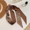 Imitation Silk Print Bag Handle Strap Decoration Scarf Women Neck Tie Bag Headscarves Floral Bands Headband Bag Ribbons