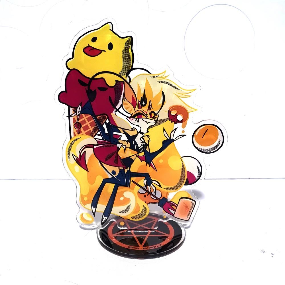 Helluva Boss Anime Figure Acrylic Stand Model Plate 1pc Blitzo Desk Decor Standing Sign Game Fans Gift Ornaments Stand Model