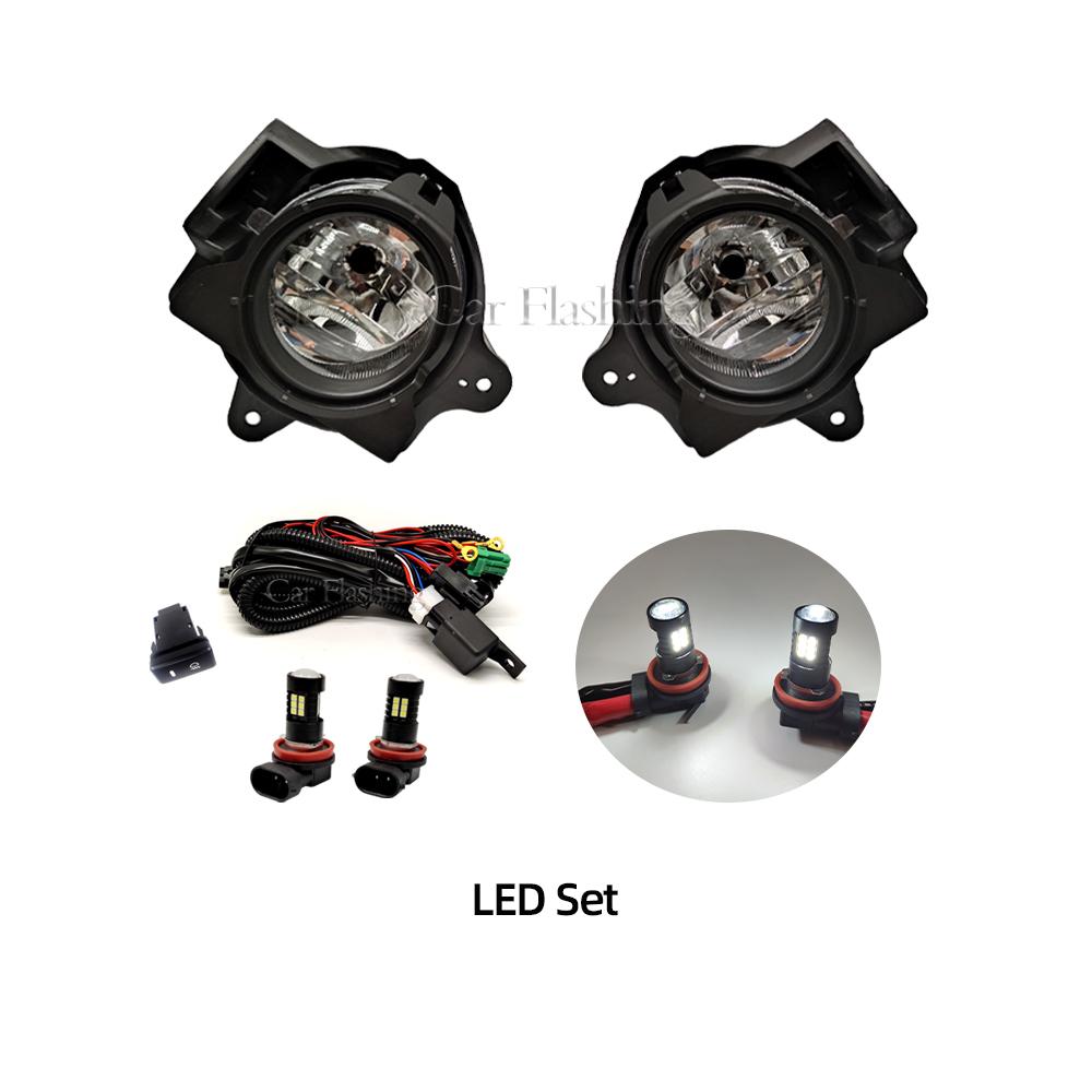 Car LED Front Bumper Fog Light For Toyota Hilux VIGO MK7 2012 2013 2014 2015 2016 with Wires Switch Harness Kit Fog Lamp Cover
