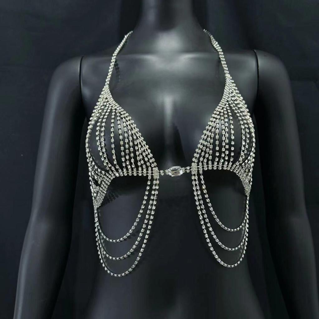 Rhinestone Body Chain Lingerie for Nightclub & Stage Shows