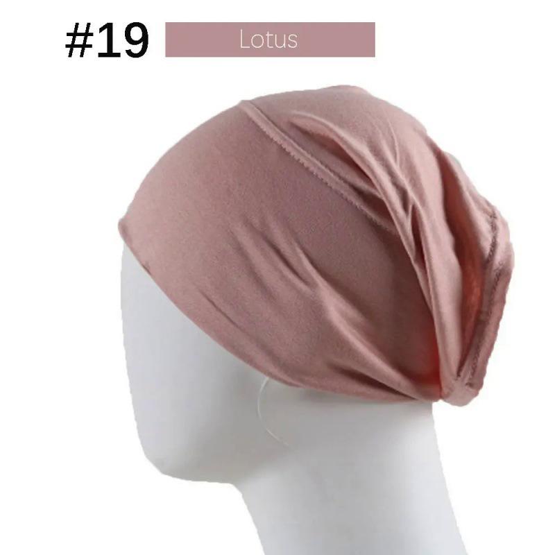 Modal Solid Color Women's High-Elasticity Mercerized Cotton Malaysian Tube Beanie Arabic Snood