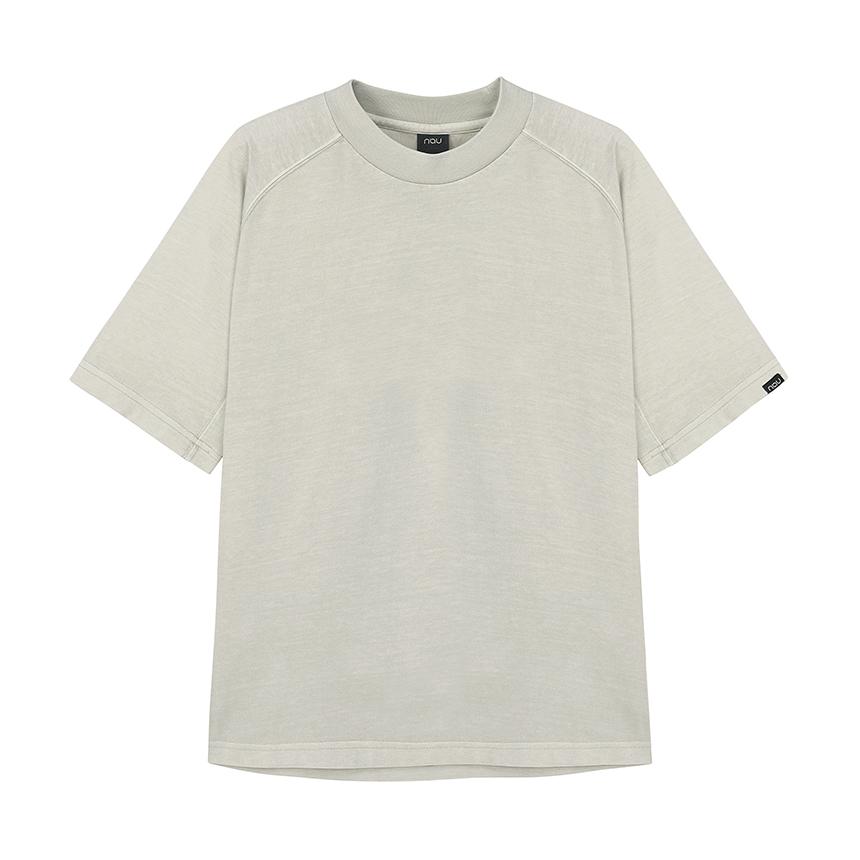 nau Garment-Dyed Organic Raglan T-Shirt Warm Gray