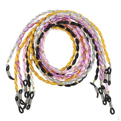 6 Pcs Beaded Eyeglass Chain Sunglasses Holder Strap Neckstrap Cord Lanyard Rope Necklace