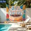 Colorful 2D Flat Backdrop Banner 1pc - Photo Booth Props