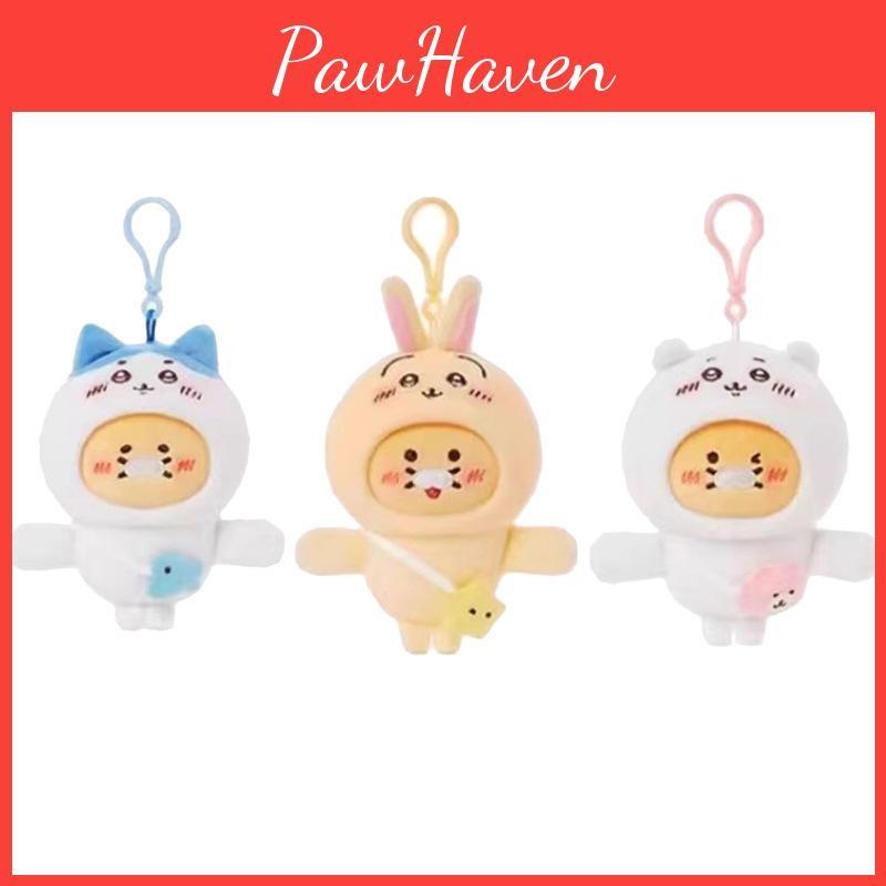 Chiikawa Hachiware Adorable Character Plush Keyring With Magnet For School Bag