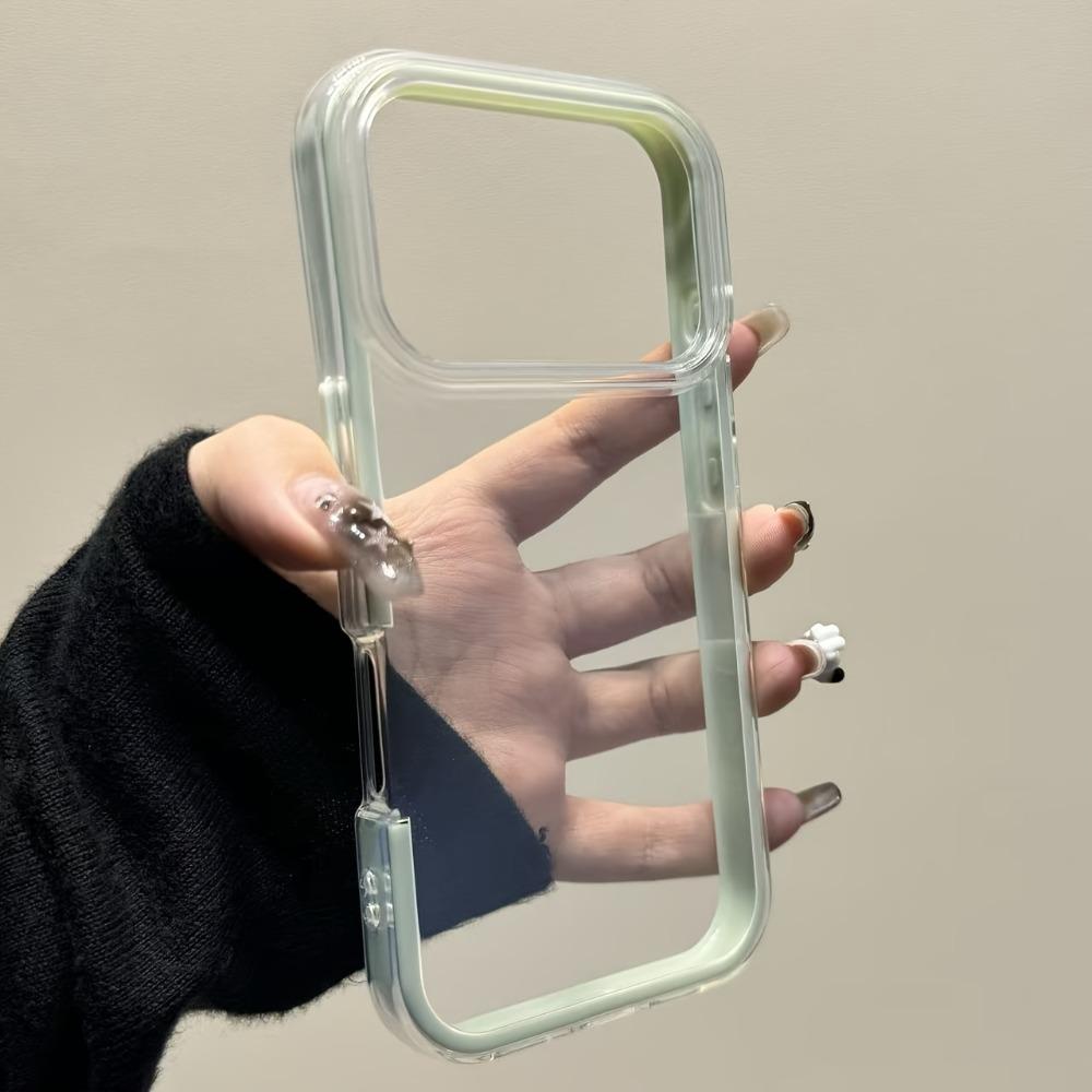 Candy color 2-in-1 large hole phone case suitable for iPhone17 16 15 14 13 12 11Pro/Max/Plus anti drop and shockproof back cover