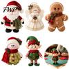 DIY Snowman Sewing Set Christmas Felt Craft Kit, Handmade Santa Gingerbread Elf Creative Art Activity Angel Material Holiday Supplies for Kids Adults