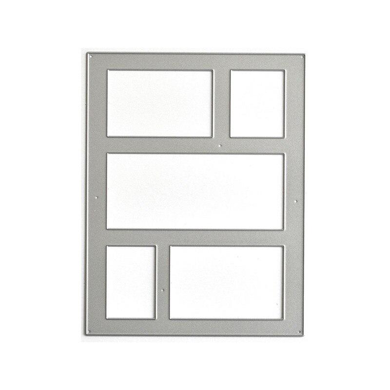 Metall-Stanzformen mit geteiltem Rand, Rahmen, Hintergrund, Scrapbooking, Karten, dekorative Prägung, Basteln