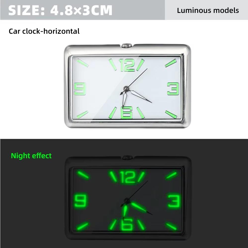 Premium 48mm Luminous Car Clock - Dual-Mount Digital Display with Night Glow for Dashboard & Air Vent