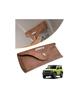 Maplewoodcar Strong Magnetic Eyeglasses Sun Visor Jimny Custom Glasses Compact Car Sunglasses Hanging PU Easy 2 Magnetic Retro Brown Jimny-specific
