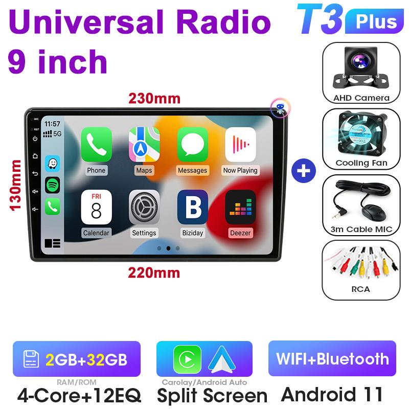 Universal 7 9 Inch Car Radio 2 Din Android 12 Wireless CarPlay Auto Intelligent Systems Smart Autoradio For Nissan Toyota Kia