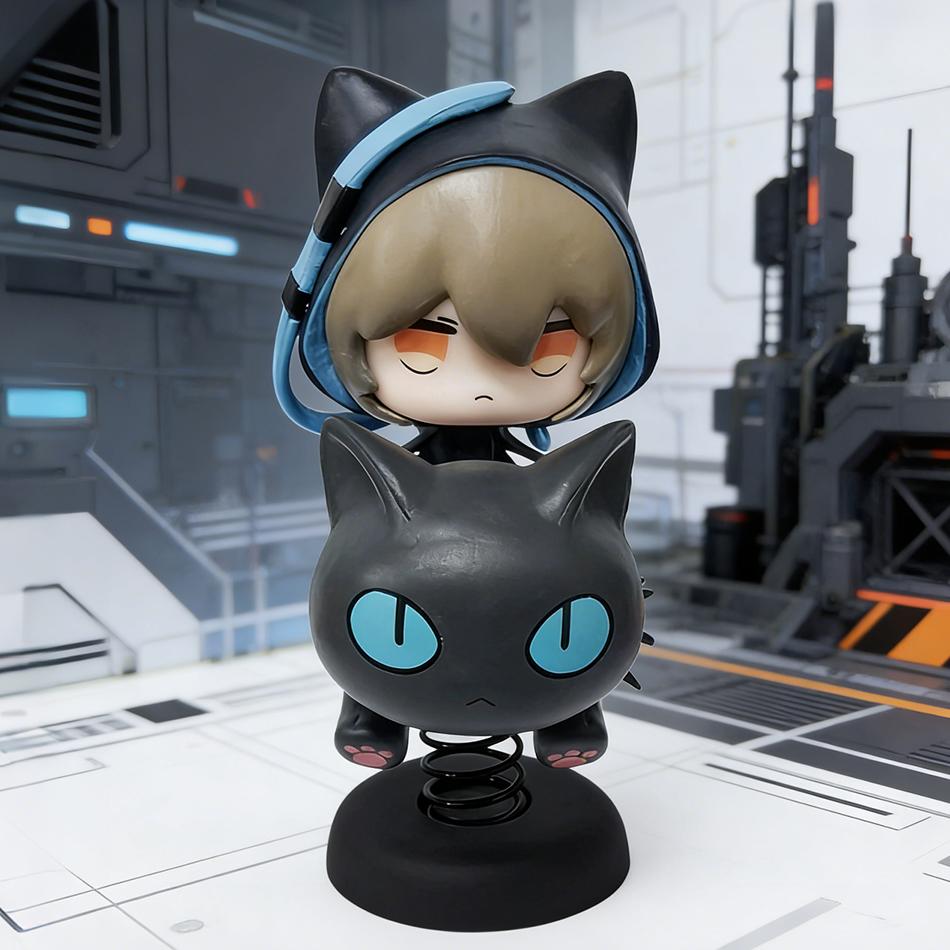 Gift APEX-TOYS Arknights Happy Shake Phantom Q-version Rocking Music Anime Figure PVC Model Collectible for Boys