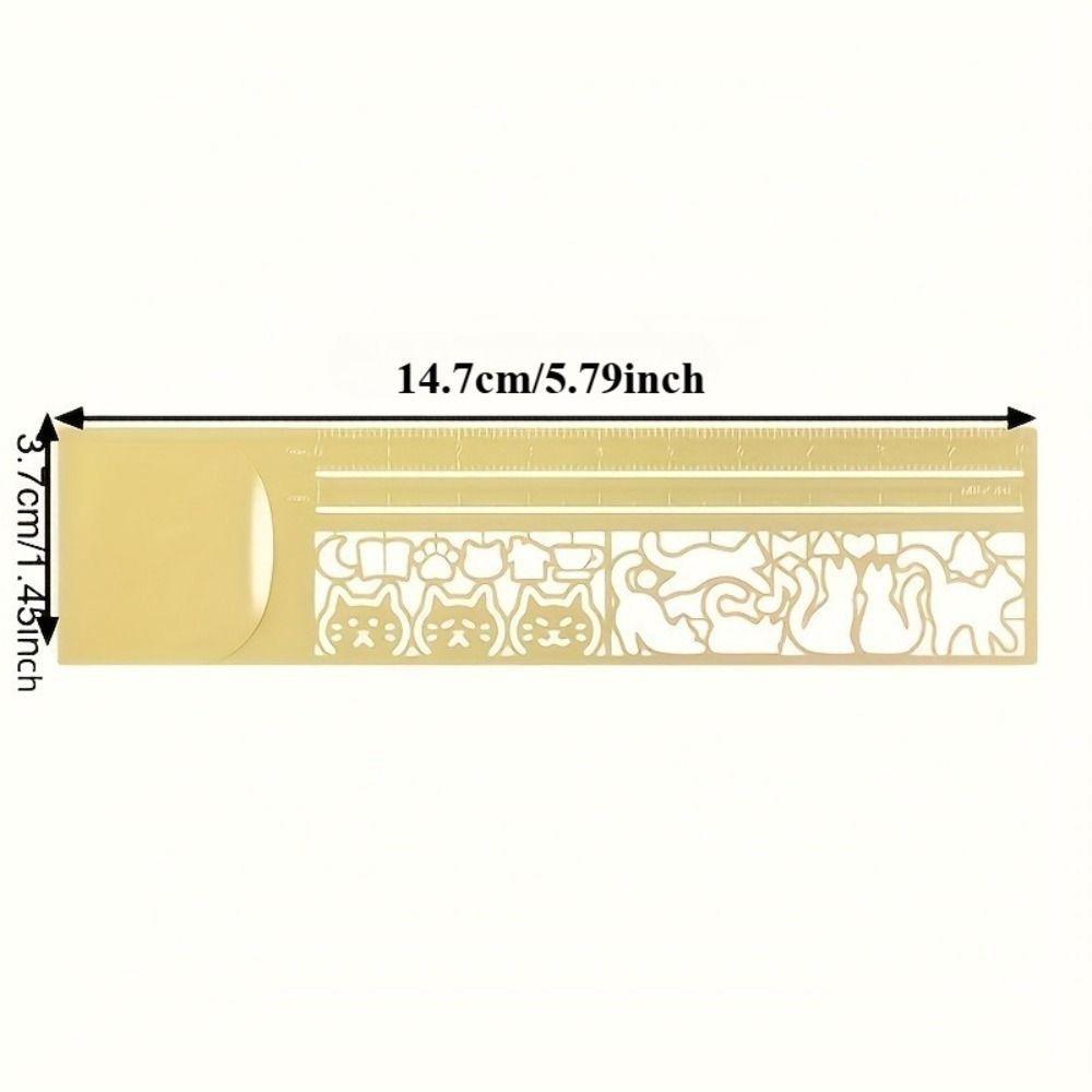 Diary Planning Book Note Cat Template Ruler Cat Pattern Stationery Tool School Office