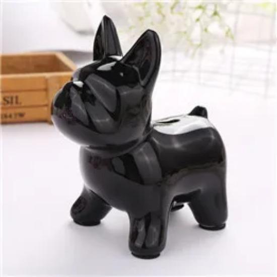 Pink French Bulldog European Ceramic Crafts Bulldog Piggy Bank Home Decor Cute Piggy Bank Ornaments Creative Bulldog Money Box