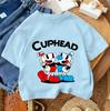 2026 Cuphead Kids Short Sleeve T Shirt Boys Girls Cartoon Game Character Summer Cotton Top