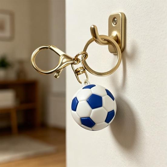 Keychain Pendant, Football Design Key Ring with Lobster Clasp, Thickened Metal Keychain for Backpack Bag Handbag