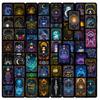 56 Mysterious Astrology Magic Stickers Sun Moon Tarot Element Handbook Decoration Fantasy Wind Stickers