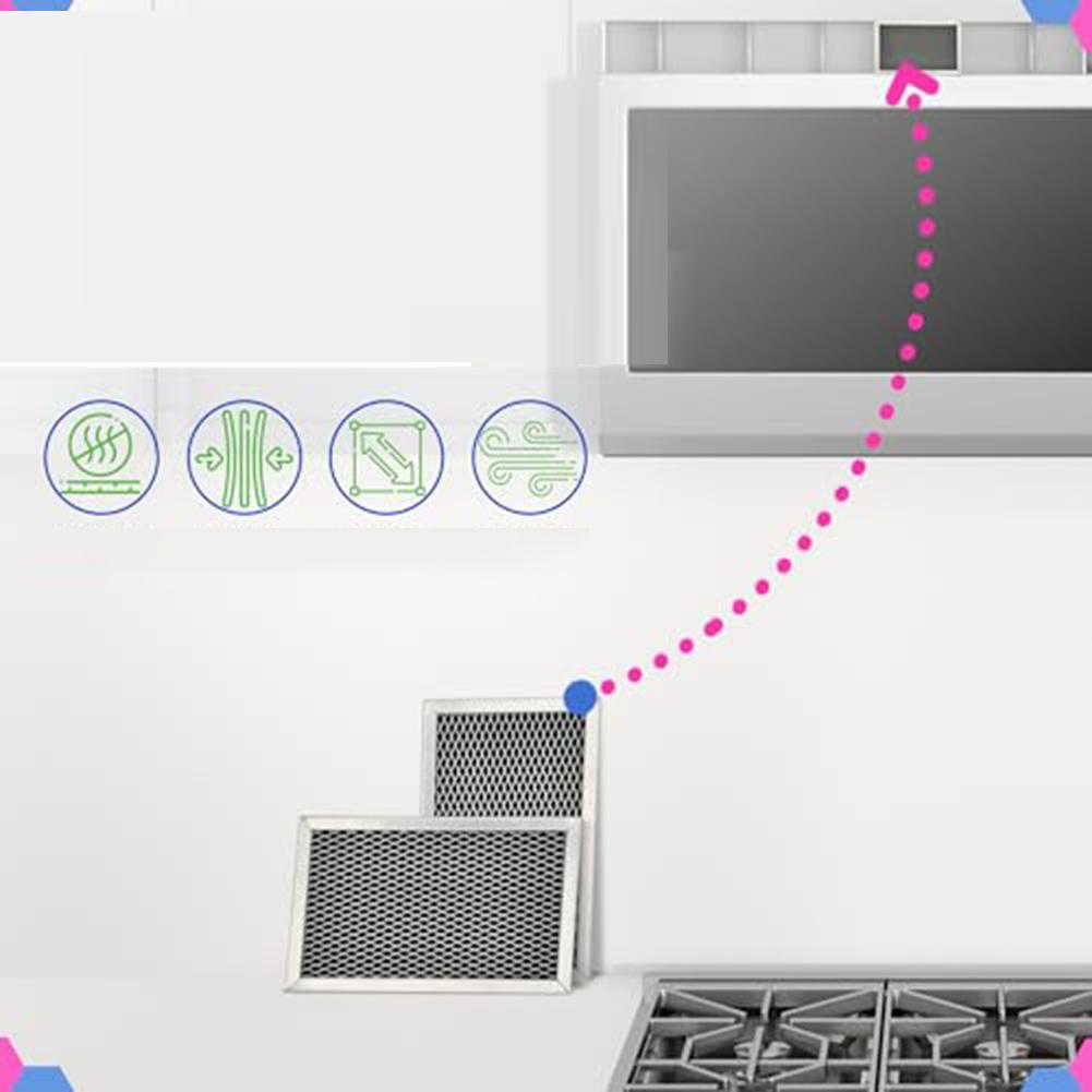 Kitchen Cooking 2PCS Filter Charcoal Vent Filter Accessory 7.68 X 4.85 Inches 19.5*12.3CM Enhanced Charcoal Layer