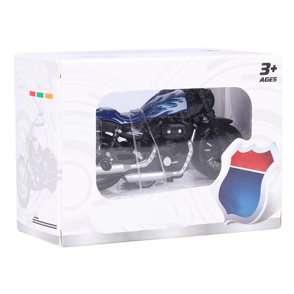 Alloy Motorbike Toy Model Highly Simulation Children Kid Pull Back Vehicle Toy(Red )