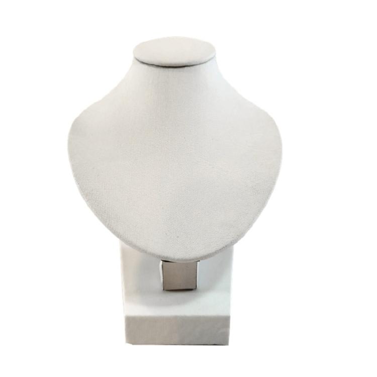 Elegant Necklace Jewelry Bust Stand Elegant Flannel Jewelry Display Mannequin Necklace Rack for Exhibitions and Shops