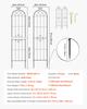 VEVOR Garden Trellis, 220 x 52.5 cm Rose Trellis, 4 Packs Garden Flower Rose Trellises with Powder-Coated Finish & Convenient Locking Design