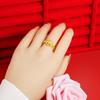 Elegant Sand Gold Butterfly Petals Ring for Women – Light Luxury Fashion Jewelry
