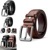 Old School Leather Belt For Men With Alloy Buckle For Casual And Formal Outfits