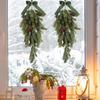 with Faux Pinecone and Berry Hanging Vine Pine Needle Branches  Front Door