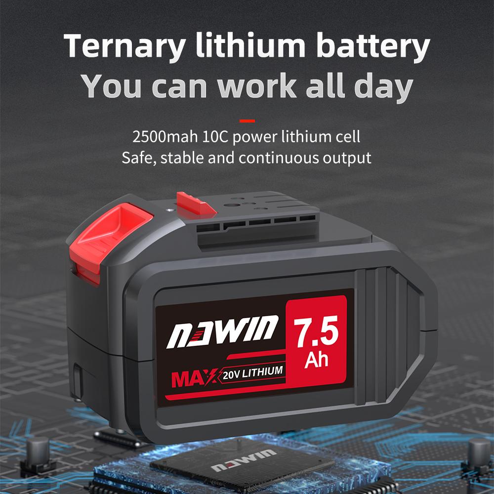 NAWIN 300N/M Cordless Rotary Hammer Brushless Copper Motor Rechargeable Hand-held Electric Tool Hammer Impact Drill