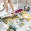 Cat Snowy Scene Carpet Rug Soft Washable Anti Slip Home Living Room Sofa Mats Personalized Christmas Rug