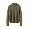 Five-Needle Three-Strand Cashmere Sweater: Autumn/Winter 2026 Thickened Turtleneck Women's Versatile Cable Knit Base Layer Sweater.