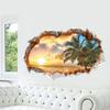Removable Sunshine Beach 3D Window View Wall Art Sticker Vinyl Decal Mural Decor