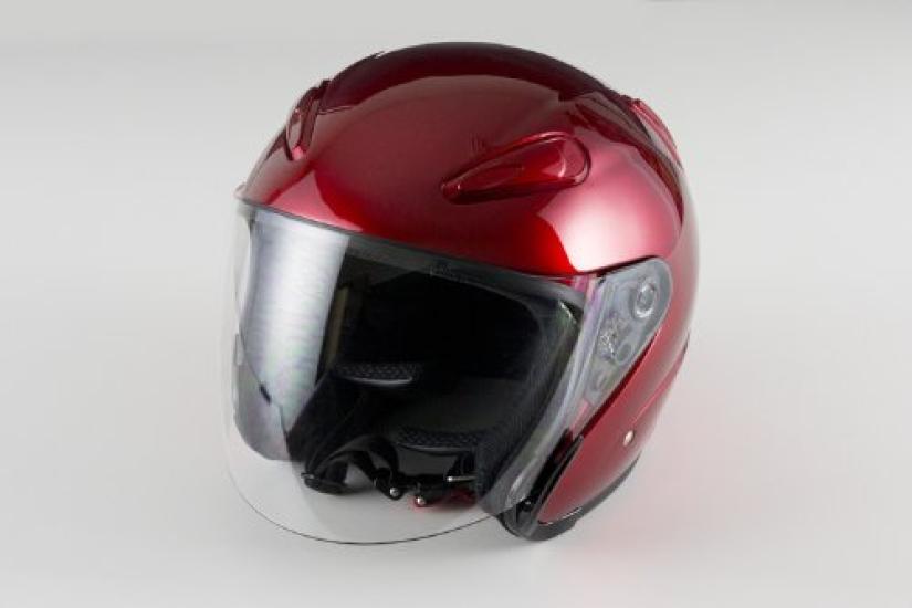 

Bike Parts Center Jet Aeroform Motorcycle L 722103 Helmet, Red, (59cm~60cm)