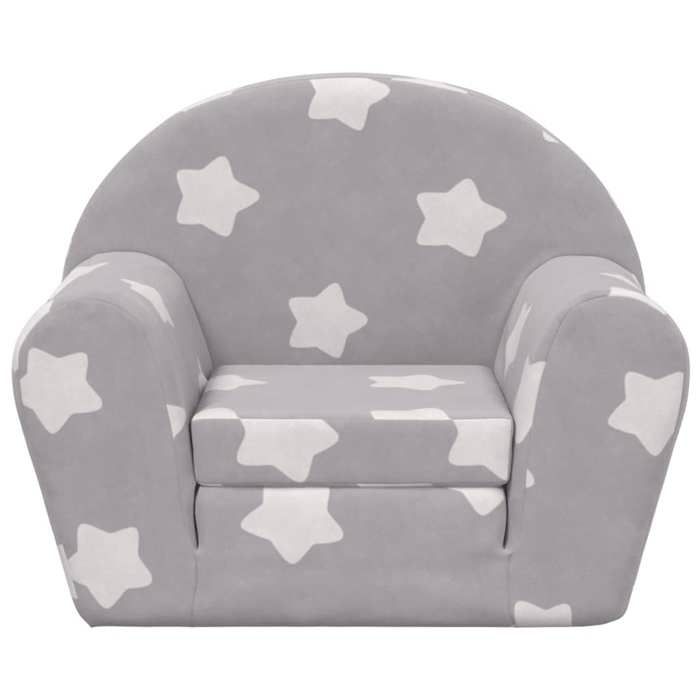 VidaXL Children's Sofa Bed, Mini Sofa with Removable Cover, Toddler Sofa, Children's Bedroom Furniture, Grey 356992