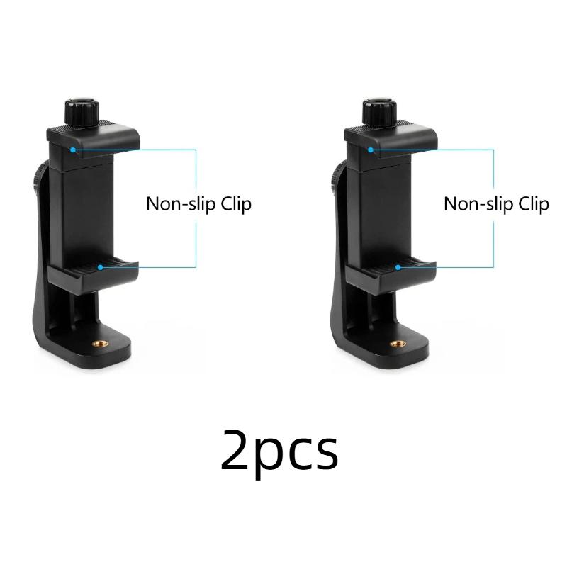 Tripod Mount Universal 360 Degree Mobile Phone Clip for 1/4" Screw Holes Cellphone Holder Desk Tripod Adapter For Phone