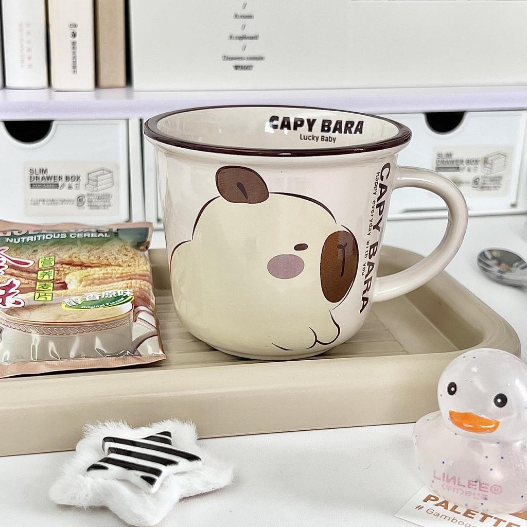 Prezent Prezent dla Dziewczynek na Urodziny Kapibara Dziecięcy Kubek na Wodę Kubek Ceramiczny dla Pary Pamiątka dla Najlepszego Przyjaciela Pudełko Prezentowe