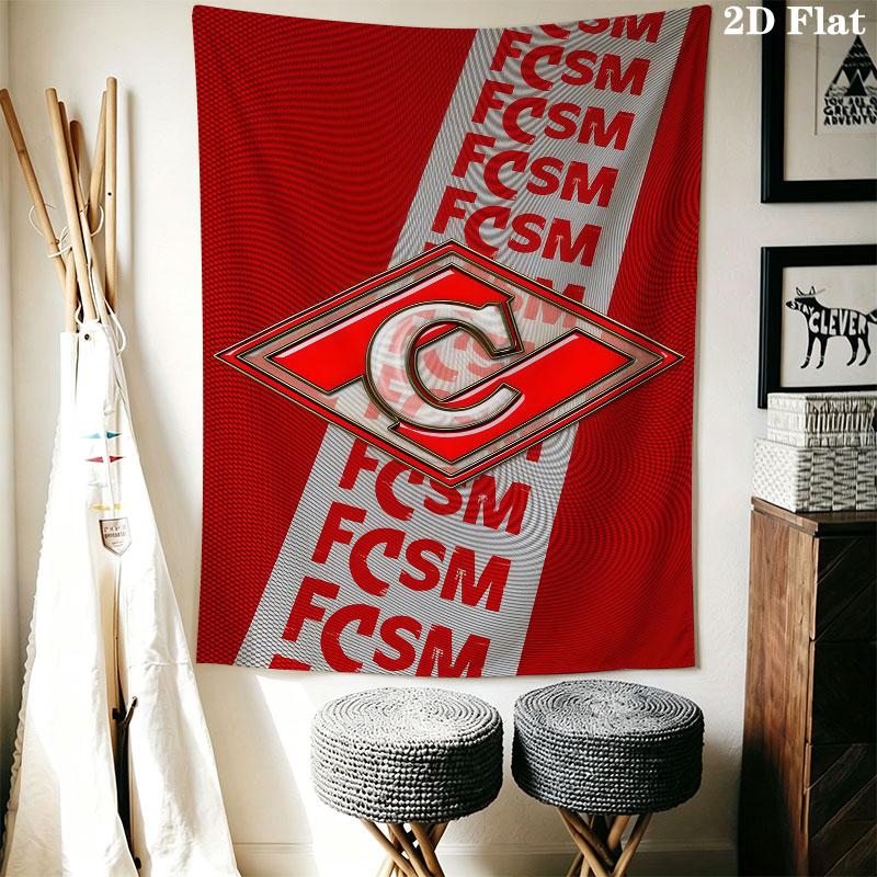Spartak Moscow Clash Wall Hanging Printed Fabric Blanket Decorative Tapestries for Bedroom Living Room Home Decor