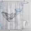 Plants Graphic Shower Curtain Waterproof Shower Curtain Polyester Fabric 3D Printing Bathroom Curtains Bathroom Decor With Hooks