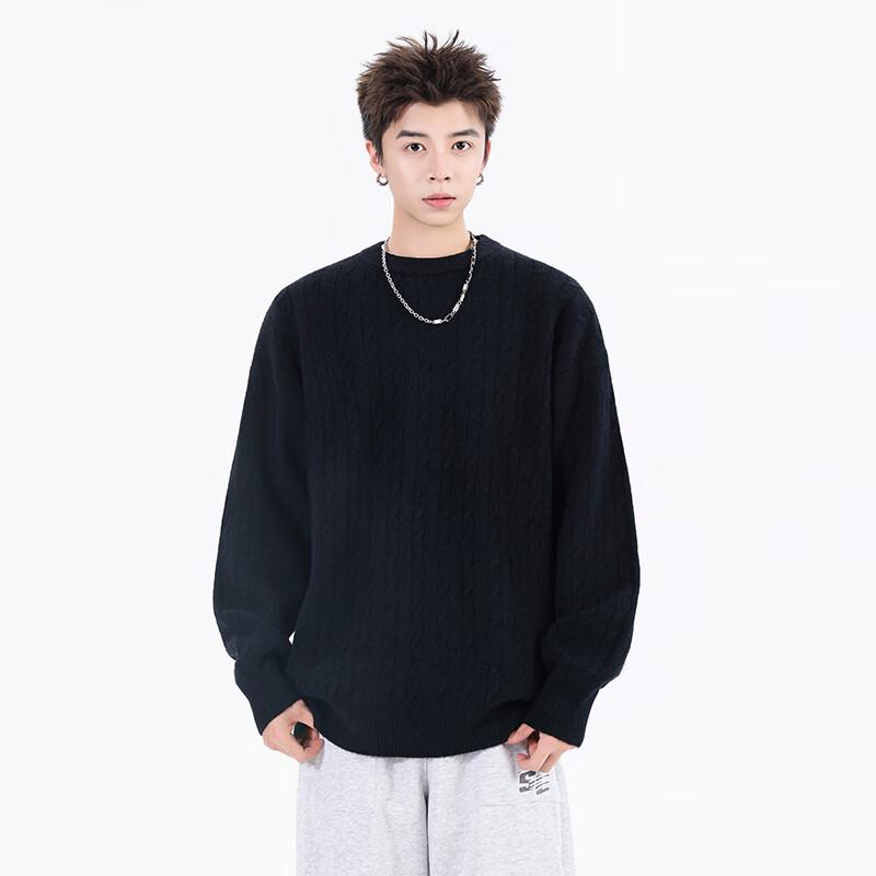 

TOM ADAM Men s Slouchy Cable Knit Pullover Sweater 3XL