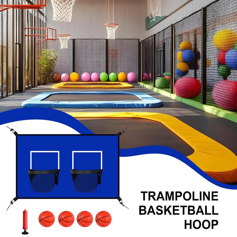 Basketball Goal For Trampoline Basketball Hoop Trampoline With Ball And Pump Shock-Absorbent Outdoor Sports Accessories For