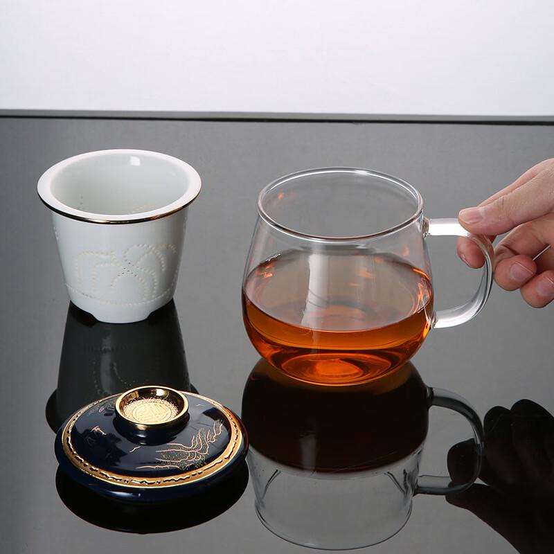 Wave Glass Tea Infuser Cup