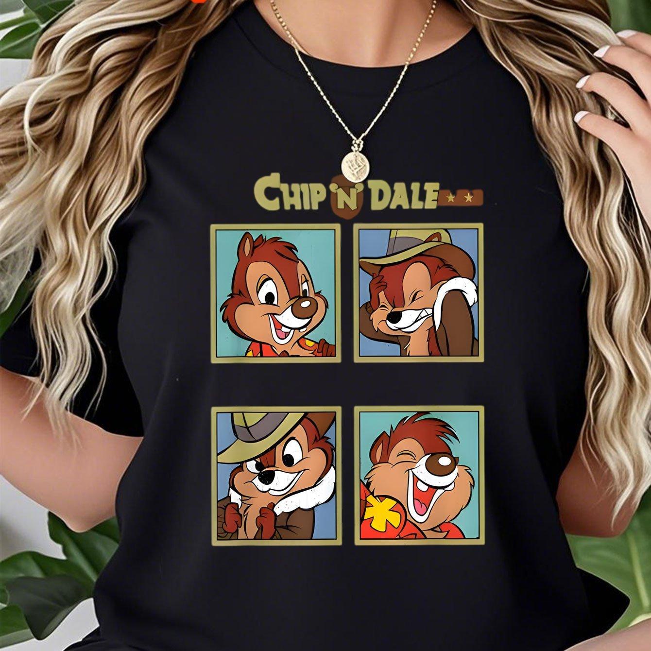 

WomenS Chip n Dale Expressions Pattern TShirt Casual Summer Top with Heart Design Breathable Material S